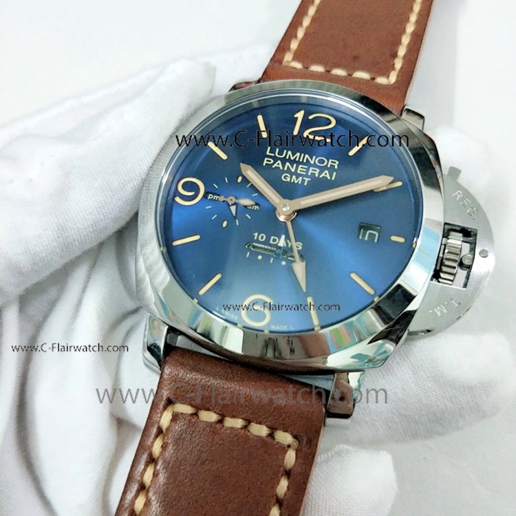 New Copy Panerai PAM 689 Luminor GMT Blue Dial Watch 44mm